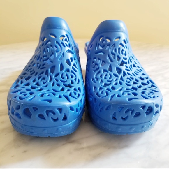 Dansko Pippa Jelly Blue Slip On Cut Out Clogs - Picture 3 of 7